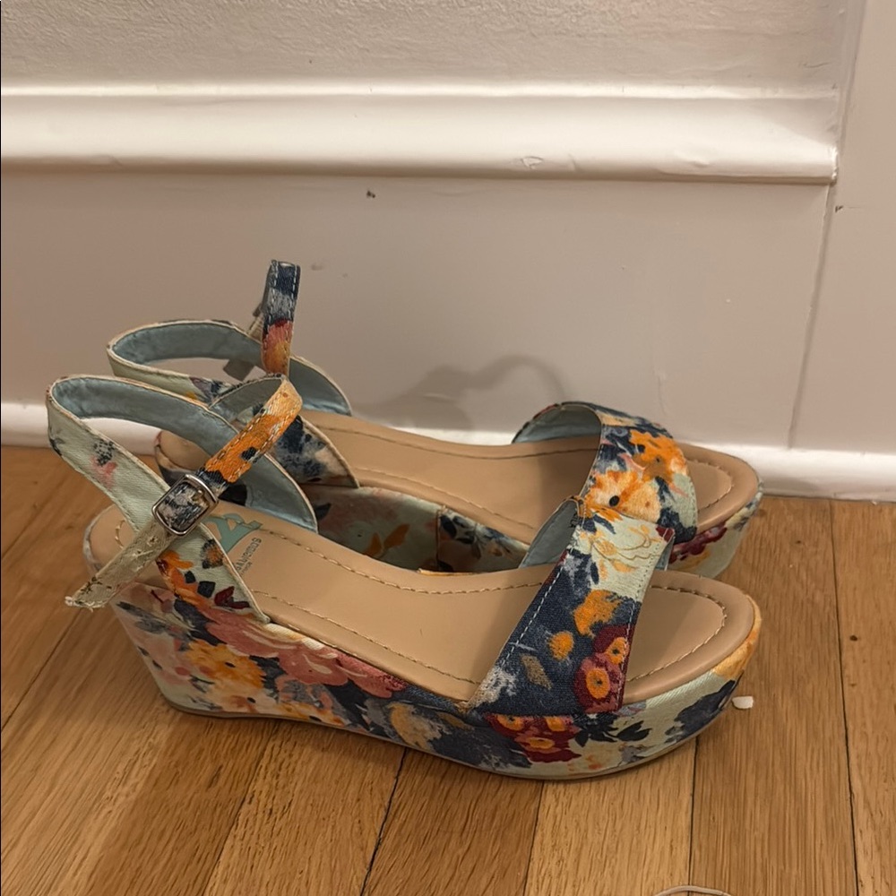 Fergalicious Floral Wedge Sandals